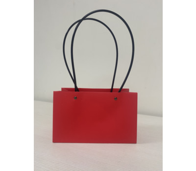 Handbag для цветов (крафтовые сумочки с ручками) Красный